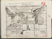 KT 1997 071
<br/>
Schetsboek (1976/92) met 11 losse bladen (1983) St. Hippolyte, Vaucluse, Le Grand Pressigny, Laren; 58 bladen / 54 schetsen en 11 losse bladen met 9 schetsen
<br/>
<em>Kat, Otto Boudewijn de (1907 - 1995)</em>